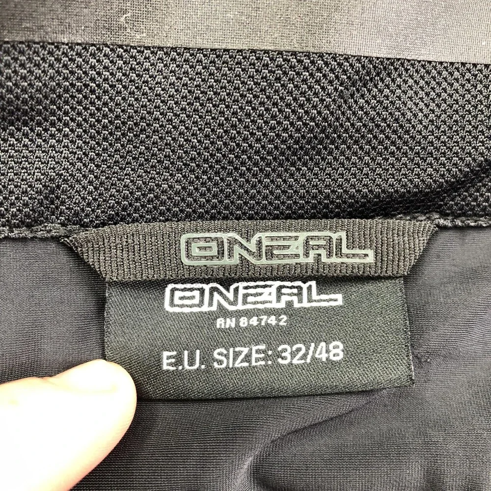 O'Neal Pants Mens 32/48 Black Cycling Adjustable Waist Zip Pockets MTB